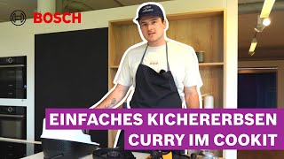 Veganes Kichererbsen Kürbis Curry aus dem Cookit  Rezept von Noah Bachofen für Bosch [upl. by Imis]