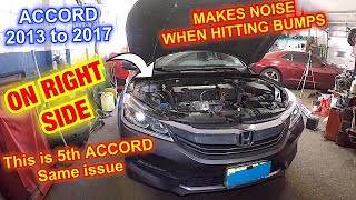 Honda Accord Making noise on right side front when going over bumps COMMON on ACCORDs 2013 to 2017 [upl. by Franzen]