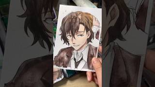 Drawing Dazai Osamu from bungou stray dogs drawing dazaiosamu [upl. by Idnam426]