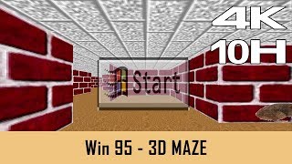 Windows 95 Screensaver  3D Maze  10 HOURS NO LOOP 4K [upl. by Donnell]