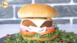 Homemade Chicken Burger Patty  Make and Freeze Recipe By Food Fusion [upl. by Eahc633]