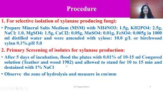 Fungal Xylanase Production Purification and Enzyme Assay [upl. by Ingalls]