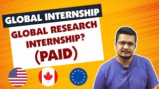 USACANADA EUROPE Research Internship 20242025 Pass out abroad internship [upl. by Jairia]