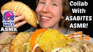 ASMR TACO BELL QUESALUPA MUKBANG Collab With Asabites ASMR EATING SOUNDS [upl. by Selda]