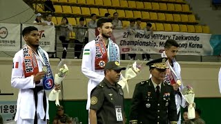 Ulugbek Rashitov🇺🇿 final taekwondofight military World championship u68kg taekwondo militarygames [upl. by Ree613]