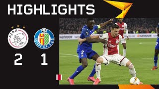 Highlights Ajax  Getafe  UEFA Europa League [upl. by Enilrac]