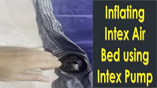 Unboxing Intex Air Bed and Air Pump  Inflate Intex Airbed using the Air Pump  Intex Airbed Review [upl. by Nitz318]