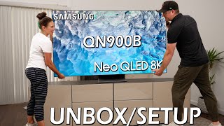 8k Samsung QN900B Neo QLED Smart TV  UnboxingSetup [upl. by Hurlbut693]