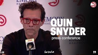 Hawks vs Wizards Postgame Press Conference Quin Snyder [upl. by Dulsea]