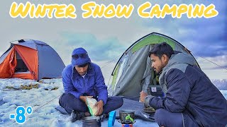 Winter Camping In Heavy Snowfall  Group Camping In The Snow  Extreme Weather CampingTejascamping [upl. by Novets]