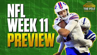 Week 11 NFL Preview amp Picks ChiefsBills showdown Lamar Jackson vs Russ Wilson  MNF Texas Battle [upl. by Aisul903]