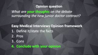 What are your thoughts on the new junior doctor contract  TUTORIAL  Easy Medical Interviews [upl. by Ilek]