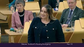 Scottish Conservative and Unionist Party Debate Scotland’s Housing Emergency  13 November 2024 [upl. by Auhoj206]