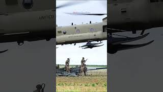 Installing a howitzer onto a CH47 Chinook helicopter usairforce [upl. by Herold]