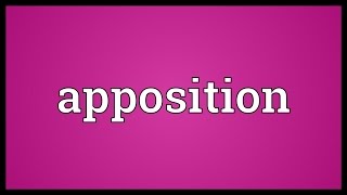 Apposition Meaning [upl. by Templeton797]