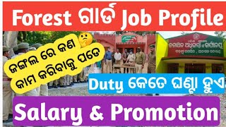 Forest guard job profile odisha  odisha forest guard salary Promotion  Forest guard forester [upl. by Novia]