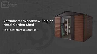 YardMaster Woodgrain Shiplap Metal Shed WGL Range [upl. by Juley288]