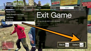 GTA 5 quit game  GTA 5 exit game  how to quit GTA 5 in pc  GTA 5 how to quit game [upl. by Lleznod]