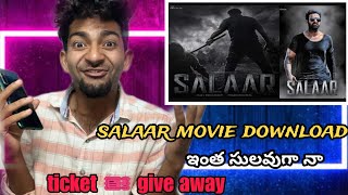 How to download salaar movie in Telugunew movie TeluguPrabhasprashanth Neelgive away [upl. by Oiramrej]