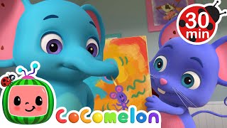 Opposites Friend Song 😃  Cocomelon Animal Time 🐷  🔤 Subtitled Sing Along Songs 🔤 [upl. by Ferrell]