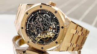 Audemars Piguet Openworked  Royal Oak Double Balance Wheel Openworked Review [upl. by Ahtanamas360]