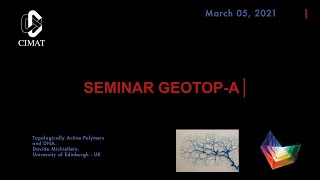 Seminar Geotop A I Davide Michieletto I Topologically Active Polymers and DNA [upl. by Fusco689]