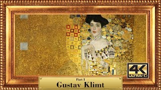 Artist Gustav Klimt 18621918  163 classic paintings  4K Ultra HD slideshow [upl. by Eimma472]