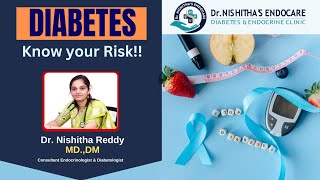 𝗗𝗜𝗔𝗕𝗘𝗧𝗘𝗦  𝗞𝗡𝗢𝗪 𝗬𝗢𝗨𝗥 𝗥𝗜𝗦𝗞  By Dr Nishitha Reddy diabeticawareness [upl. by Yelime]