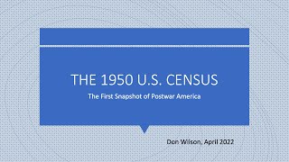 The 1950 US Census The First Snapshot of PostWar America [upl. by Waine]