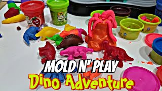 Satisfying Dough Dino Adventure mold n play [upl. by Yelahs]