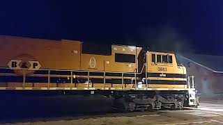 A Genesee amp Wyoming painted SD60I leading an early morning westbound manifest train [upl. by Ijnek953]