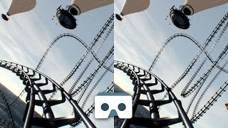 Extreme VR Roller Coaster Virtual Reality 3D Video for Samsung Gear VR Box [upl. by Daj]