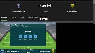 Kerala Blasters FC Vs Hyderabad FC  kbfc vs hfc  Live Match Scoreboard [upl. by Dorcea511]