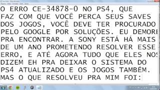 Como resolver o erro CE348780 no PS4 [upl. by Atsylac]