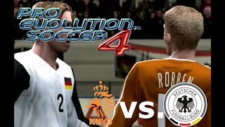 Pro Evolution Soccer 4  Netherlands vs Germany OPTION FILE SHOWCASE  NO MODS [upl. by Peskoff538]