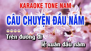 Câu Chuyện Đầu Năm Karaoke Nhạc Sống Tone Nam  Karaoke Quốc Thái [upl. by Kovacev]