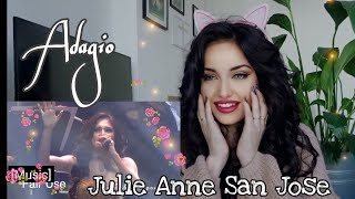 Music student reacts to JulieAnneSanJoseofficial  ADAGIO  WOOOW [upl. by Kcirddes145]