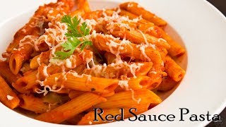 Pasta in Red Sauce  Red Sauce Pasta  Indian Style Tomato Pasta  The Terrace Kitchen [upl. by Rosalind]