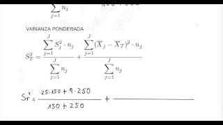 ESTADÍSTICA DESCRIPTIVA I EJERCICIO 8 VARIANZA PONDERADA [upl. by Notgnilra860]