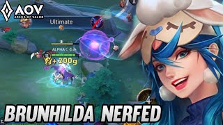 BRUNHILDA NERFED NEW PATCH  ARENA OF VALOR [upl. by Estrella]