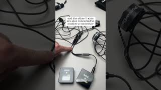 🎤Connecting 4 lav mics to the rode wireless go ii system to record 4 signals rode rodewirelessgo [upl. by Menken]