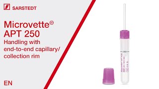 Capillary blood collection Handling the Microvette® APT 250 ISO colour code [upl. by Nuahsor]