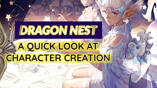 DRAGON NEST  Character Classes amp Creation [upl. by Artemed]