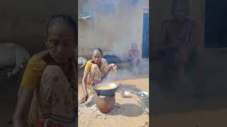 Village poor grandma cooking CHICKEN CURRY with Papaya  rural life india [upl. by Wanfried]