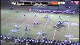 West Point High School 2 Josh Ewing 40 yard TD [upl. by Ahsiak]