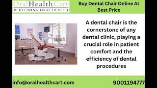 Buy Dental Chair Online At Best Price [upl. by Eirelam]