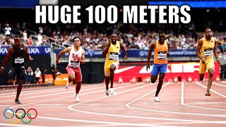 Noah Lyles VS Kishane Thompson amp Oblique Seville  Mens 100 Meters  2024 Olympic Games [upl. by Eimmot]