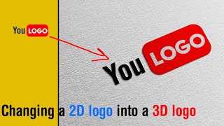 Changing a 2D logo into a 3D logo createlogos design graphicdesign pixellab photopeatutorial [upl. by Enidaj797]