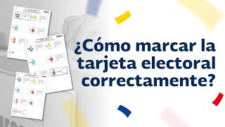 ¿Cómo marcar la tarjeta electoral correctamente [upl. by Oiratno]