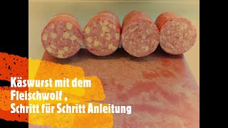 Käswurst und Polnische aus Wildfleisch  So wirds gemacht Profi Metzger Ralf Rezept untenstehend [upl. by Huan]